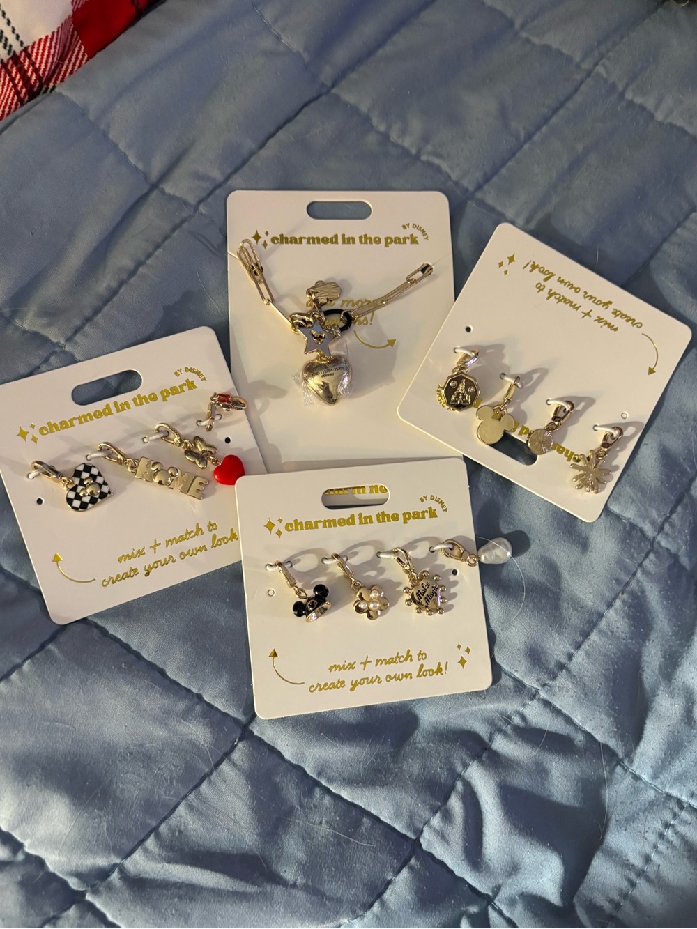 Disney Parks Charmed In The Park Mixed Charm Sets — Gold + Black + Red Accents